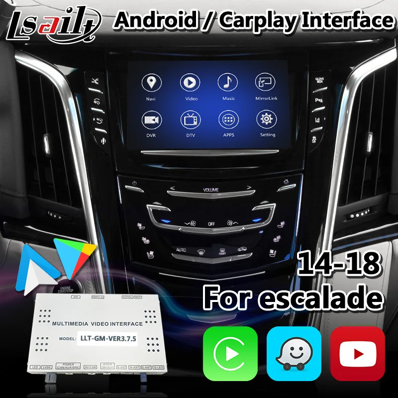 Автомобильный GPS-навигатор Lsailt Android интерфейс для системы Cadillac Escalade модели 2014-2019 |