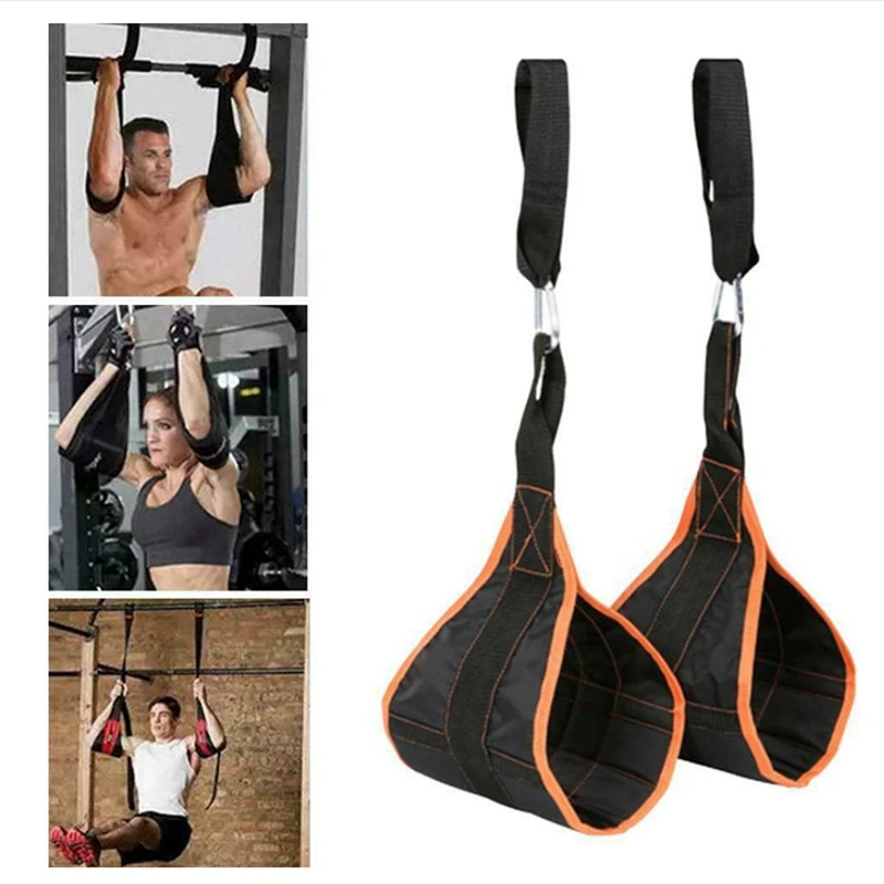1Pair Ab Straps Gym Hanging Fitness Sling Abdominal Straps With Quick Locks For 