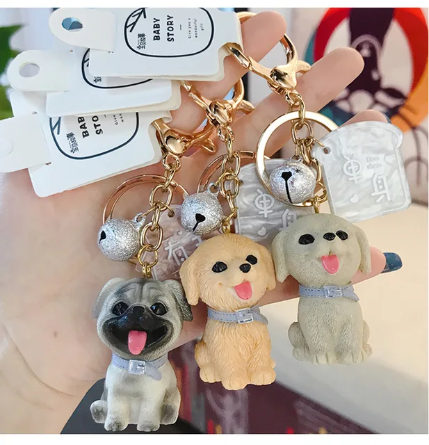Sandistore125 Small Key Chain Female Creative Cute Dog Key Chain Male Car  Pendant Couple Bag Hanging Jewelry Wallets for (A, One Size) at   Women's Clothing store