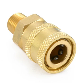 

1/4 Inch Male (MNPT) Pressure Washer Brass Quick Connect Coupler Converter Hot And Cold Power Washer Connector Top Selling