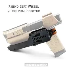 Funda de cuero Rhino para pistola de riel de 20mm, cubierta de cuero Gecko, actualización de juguete, revólver, tirador rápido