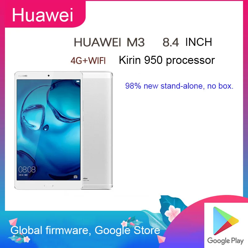 Планшетный ПК Huawei M3 с глобальной прошивкой без коробки 10 1-дюймовый экран 2K HD