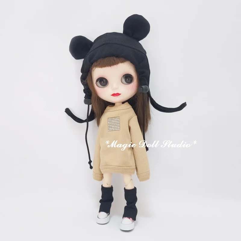 [MG706] Новая Neoblythe кукла наряды#7 цветов свитер, шляпа и носочки для ног подходит для Blyth Azone OB24 кукла в розницу