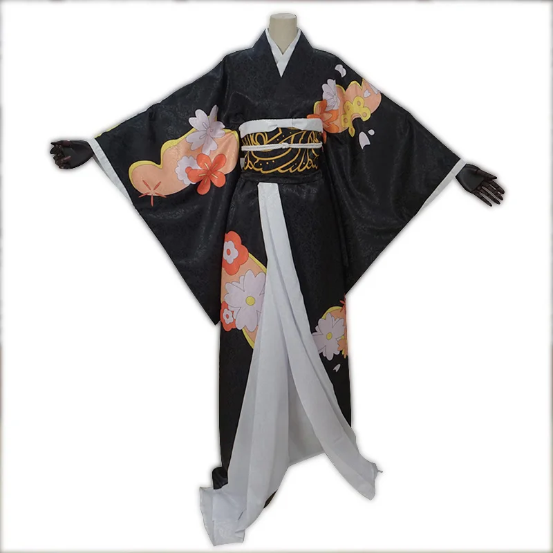 Costume Only Аниме Demon Slayer Kimetsu no Yaiba Kibutsuji Muzan Косплей Костюм женский кимоно Униформа ПОЛНЫЙ КОМПЛЕКТ Хэллоуин Карнавал вечерние костюмы - Цвет: Costume Only