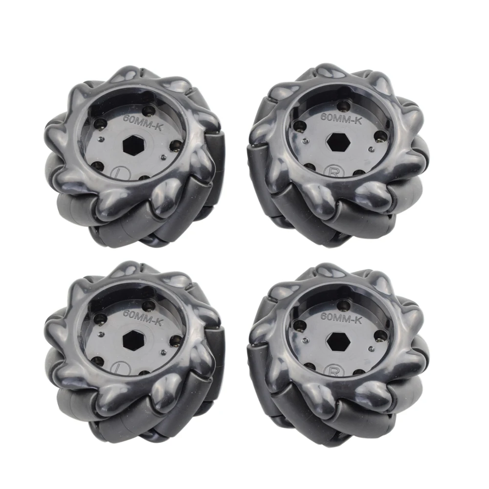 5/10/15KG Load 60/80/96mm Omni Mecanum Wheel with 4/6mm TT Hubs for Arduino Raspberry Pi DIY STEM Robot Car Chassis Toy Parts