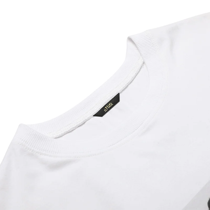 ELFSACK белая повседневная женская футболка с рисунком, осень, контрастная женская футболка с длинным рукавом