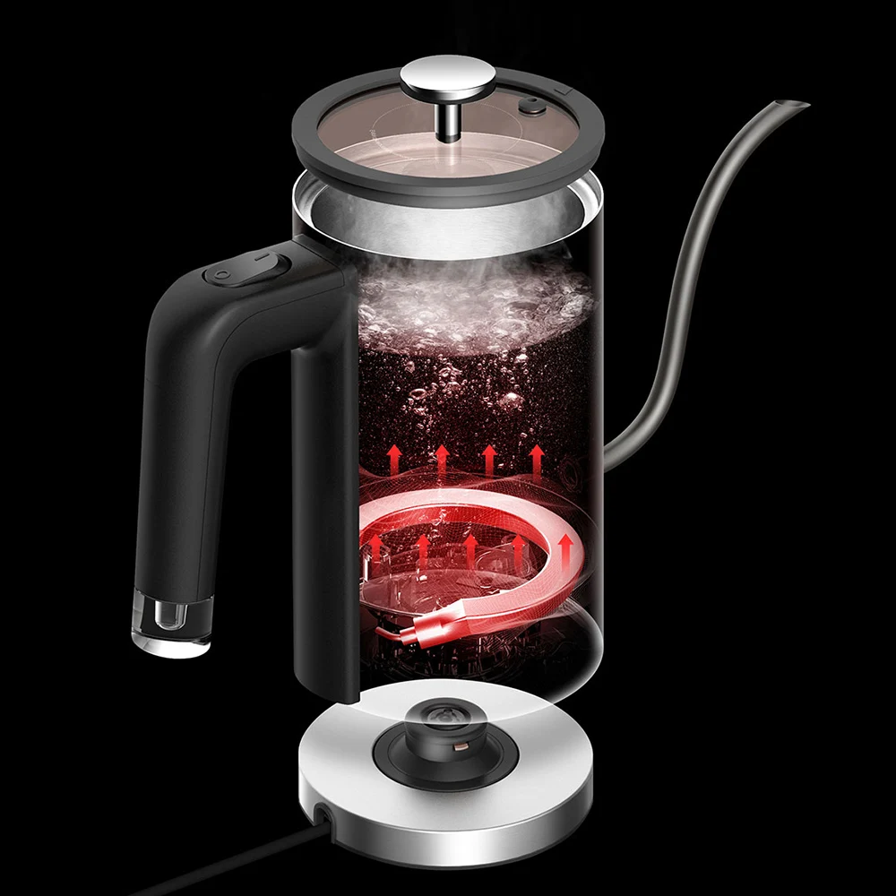 Xiaomi Deerma электрический чайник, чайник для чая, кофе, воды, гладкий контроль воды, светодиодный индикатор нагрева, 600 мл, 220 В, 800 Вт