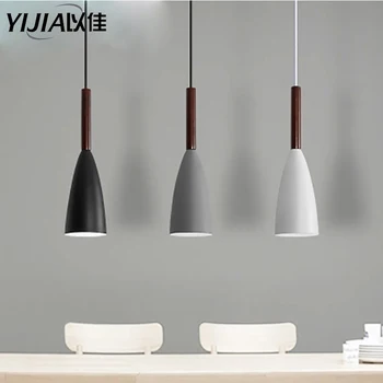 

Modern Pendant Lighting Nordic Minimalist Pendant Lights E27 Over Dining Table kitchen island hanging lamp dining room ledlight