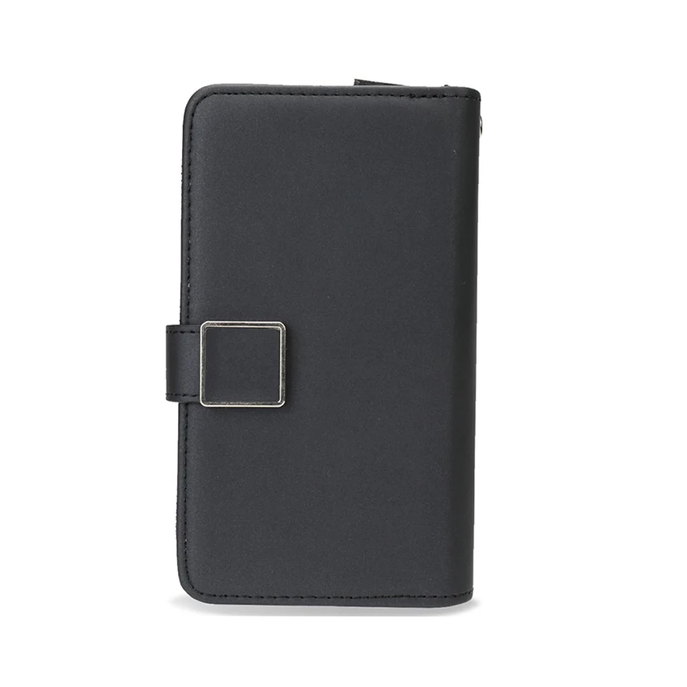 Черный KISSCASE чехол на молнии для iPhone 11 PRO 6 6s 7 8 plus X XS XR XS MAX чехол на магните съемный флип-кошелек Чехол Fundas Coque Capa - Цвет: Черный