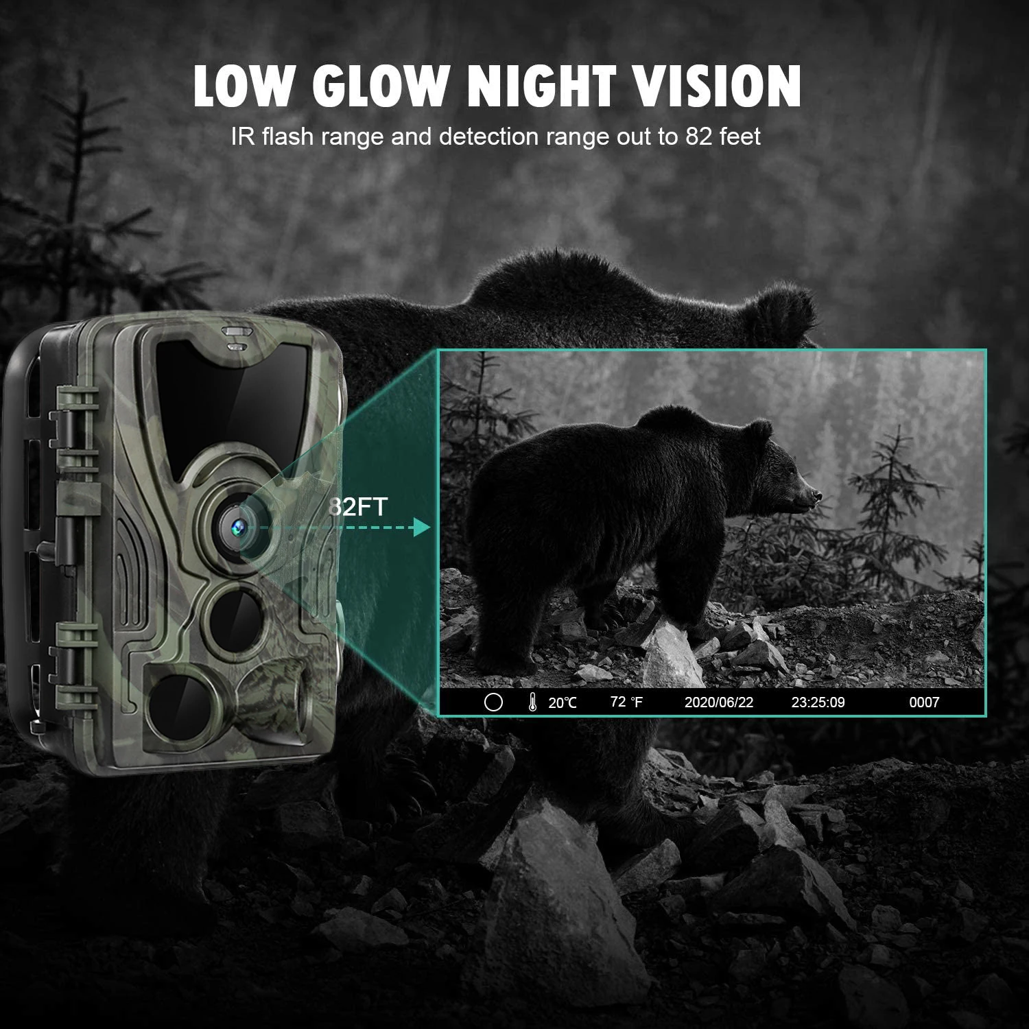 Outdoor 20MP HD Trail Hunting Camera Wildlife Night Vision Wireless Surveillance Trap Game Waterproof Cam hunting trail camera trail camera