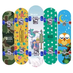 80CM Skateboard Beginner Kids Double Rocker Four-Wheeled Maple Skate Board Professional Children's High Speed Drift Scooter
