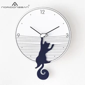 

Nordic Pendulum Silent Wall Clock Modern Design Animal Living Room Minimalist Wall Clock Creative Kitchen Wandklok Watch Room