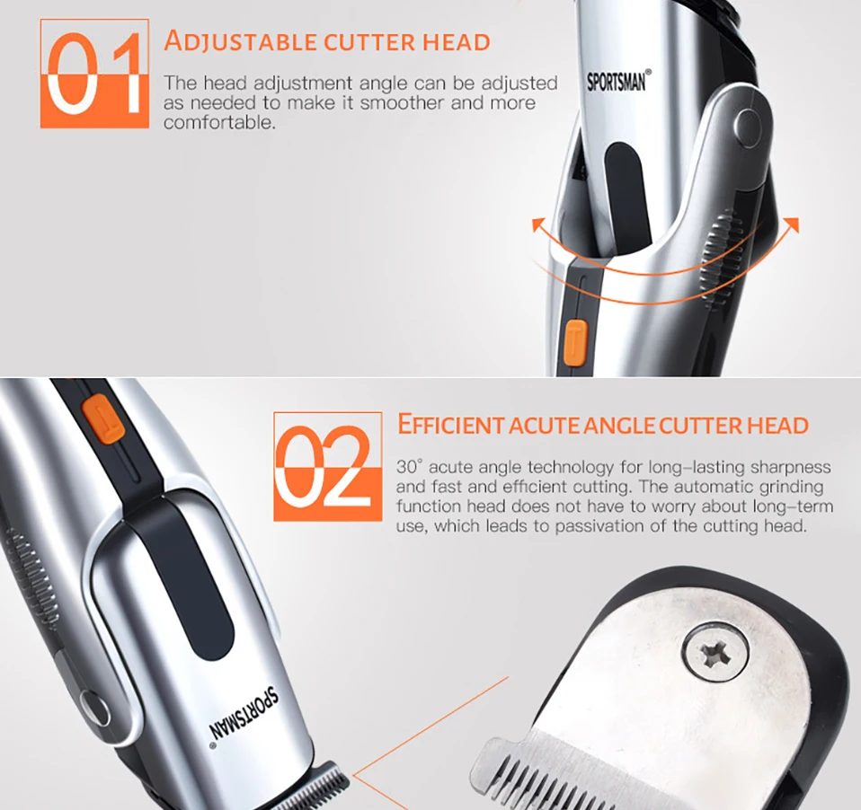 5-in-1 steel cordless electric clipper multi-function hair clipper professional barber tools rechargeable hairdressing tools