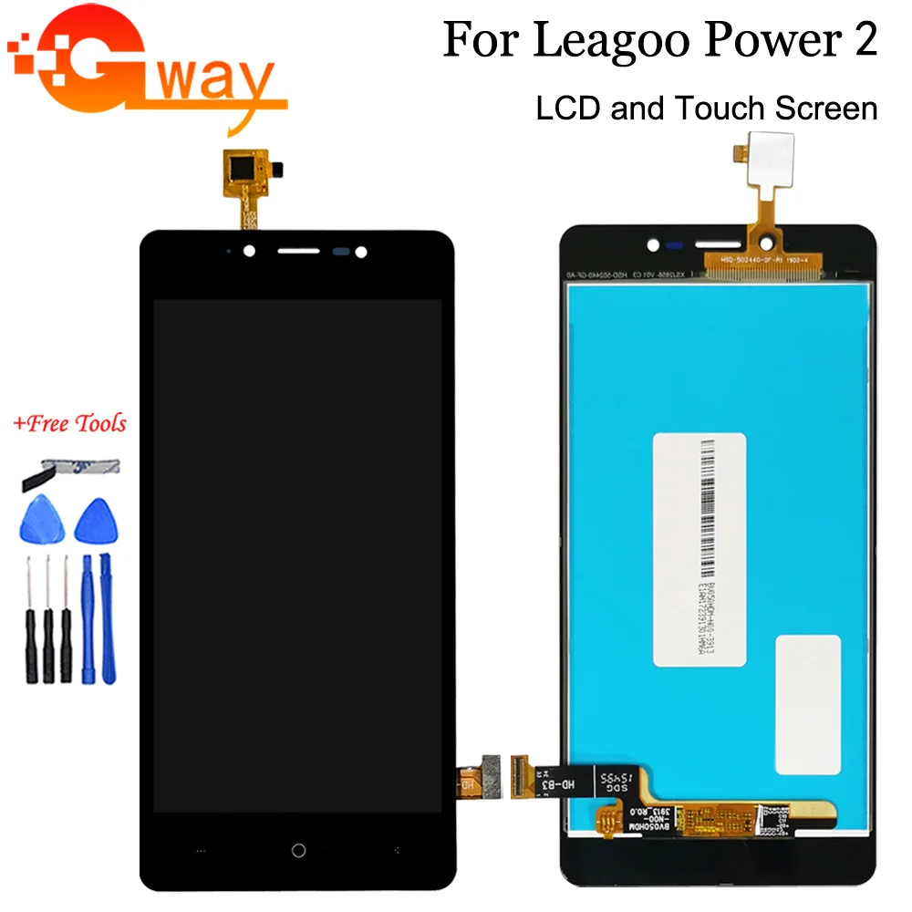 

100% Tested For Leagoo Power 2 LCD Display + Touch Screen Digitizer Assembly 1280x720 Replacement + Tools For Leagoo Power2 LCD