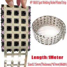 

4P Nickel-plated Strip 1/2/3/5/10m For 4P Battery Welding Tapes 0.15x67mm For Lithium Battery Bar Sheet Belt Soldering Tool