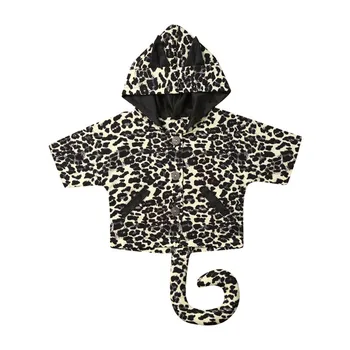 

Fashion Kids Baby Boys Girls Clothes Long Sleeve Sleeve 3D Leopard Hooded Coat Jacket Warm Outwear Tops 6M-4Y