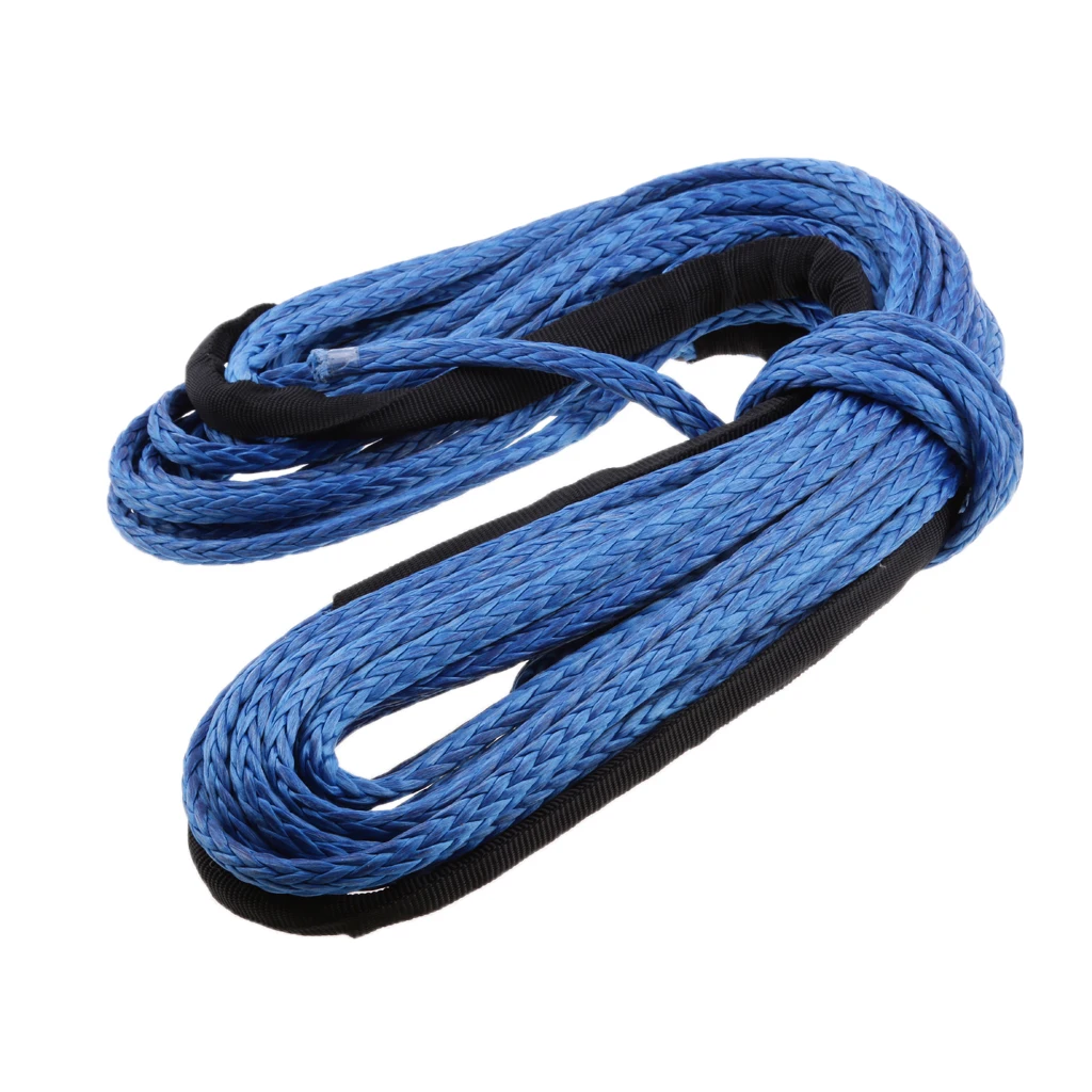 6.35cm(1/4') x15.25m(50') Synthetic Winch Line Cable Rope 5000LB with Sheath