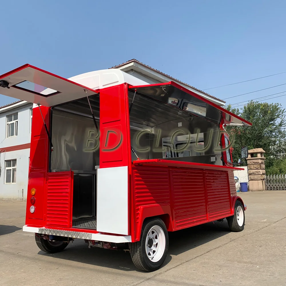 Multi-function electric mobile fast food truck vw bus