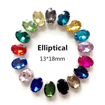 

13*18mm Elliptical Hand Sewing Claw Drill Rhinestone Drill Wedding Dress Cashmere Sweater DIY Decorative Clothing Accessories