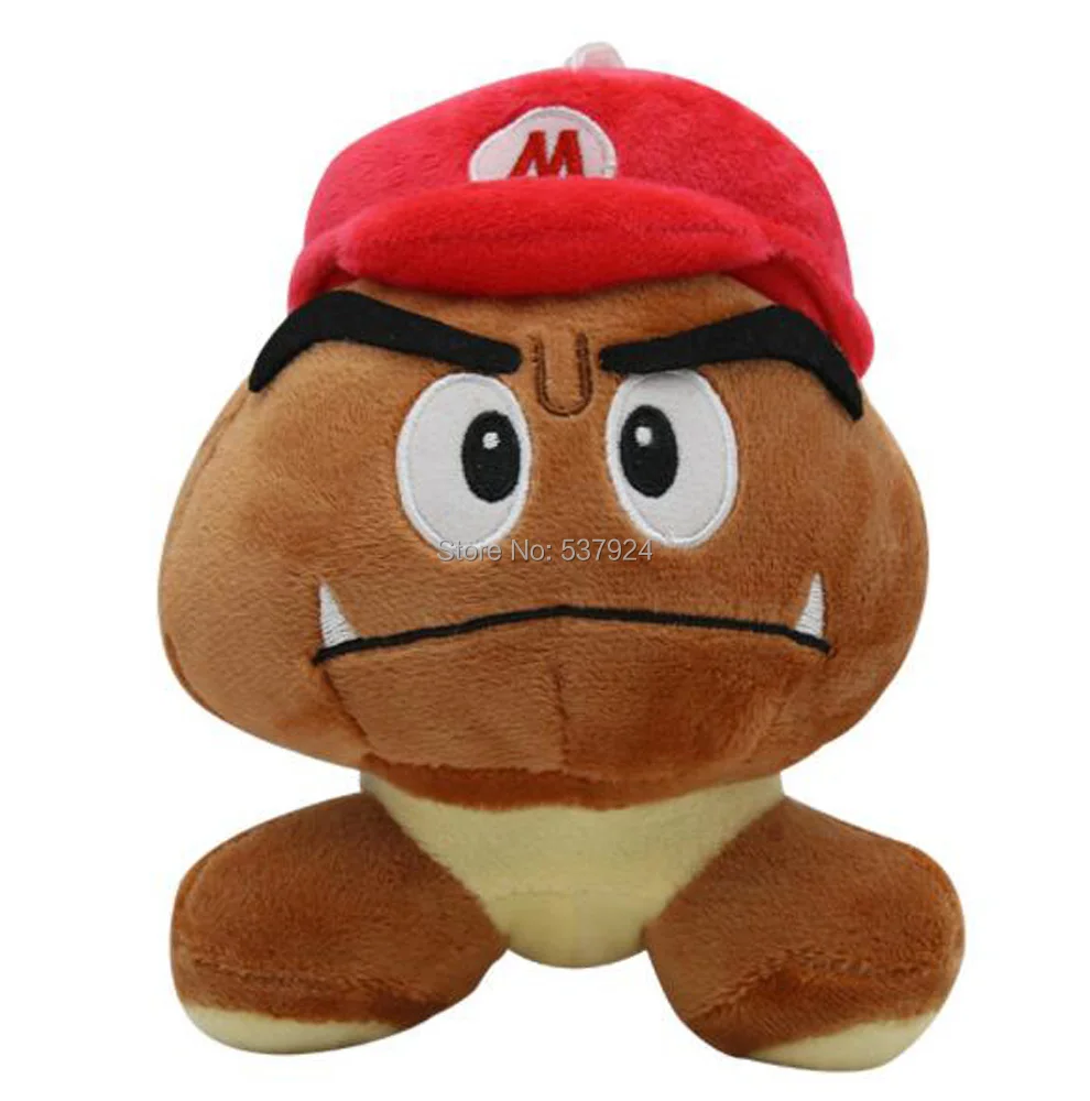 Новые 10 шт 6 стилей Super Mario Bros Goomba " 15 см плюшевые куклы