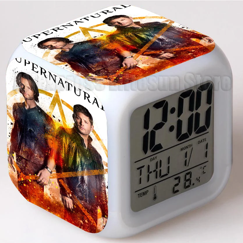 Supernatural LED Alarm Clock 7 Color Flash