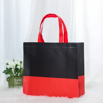 

Portable Reusable Shopping Bag Large Folding Tote Grocery Bag Non-Woven Double Color Convenient Storage Handbag Eco Friendly Bag