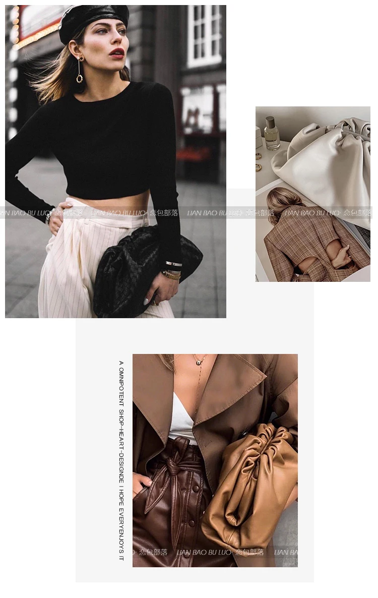Облачный мешочек мягкие кожаные сумочки конверт Роскошные вечерние женские сумки на плечо брендовая дизайнерская сумочка клатч пельменты пакет