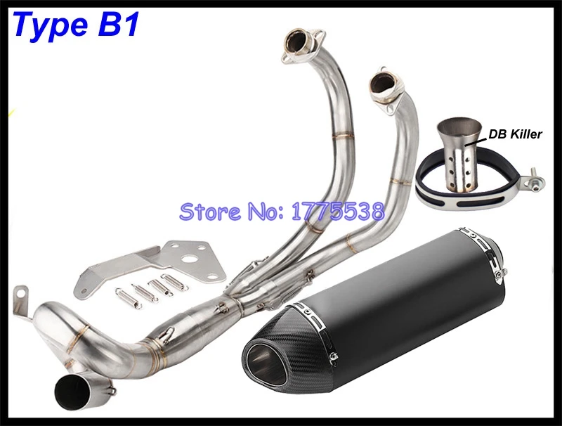 MT07 FZ07 MT-07 FZ-07 Tracer- XSR700- глушитель выхлопной трубы мотоцикла побега утечки полной системы коллектора трубы для MT07
