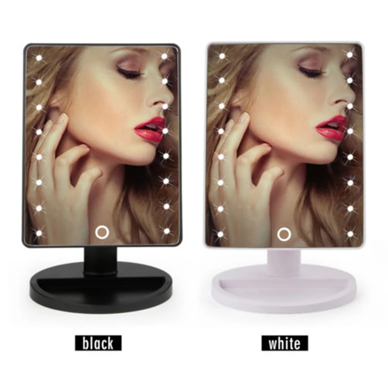 22 светодиодный светильник подсветкой зеркало для макияжа 10X увеличительное стекло туалетное Зеркало сенсорный гибкий косметический