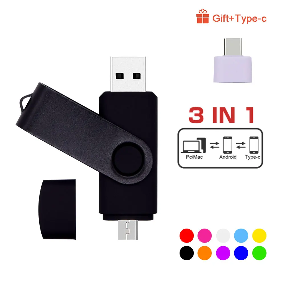 Металлический OTG USB флеш накопитель 2 0 Cle Usb Pen Drive 32 ГБ 16 8 4 флешка память
