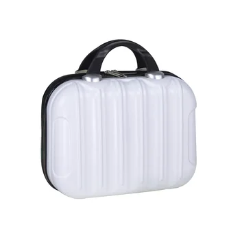 

14inch Portable Luggage Hard Travel Organizer Makeup Vertical Striped Cosmetic Bag Waterproof Large Capacity Suitcase Jewelry