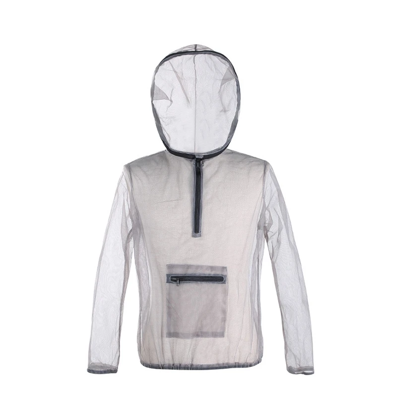 

Outdoor Jacket Ultra Light Mesh Hooded Mosquito Camping Fishing Gardening Protection Mesh Shirt Fishing Suit