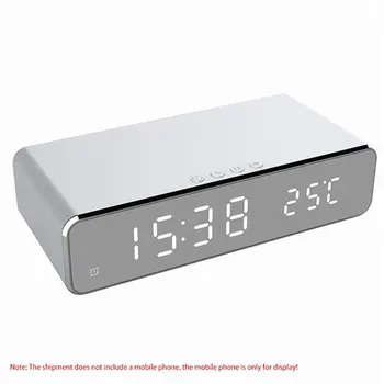 

Multifunction Alarm Clock for Indoor Thermometer Wireless Charging for Phone Time Display Date Display
