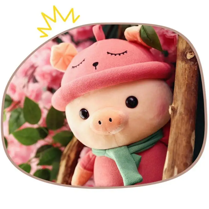Pink-25cm Мягкая подушка игрушка чучело Подушка шарф свинья игрушка кукла простой и благородный изящный и красивый подарок на день рождения - Цвет: Pink-25cm
