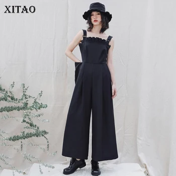 

XITAO Minority Black Jumpsuit Fashion New Women 2020 Summer Backless Sleeveless Casual Loose Style Minority Jumpsuits GCC3551