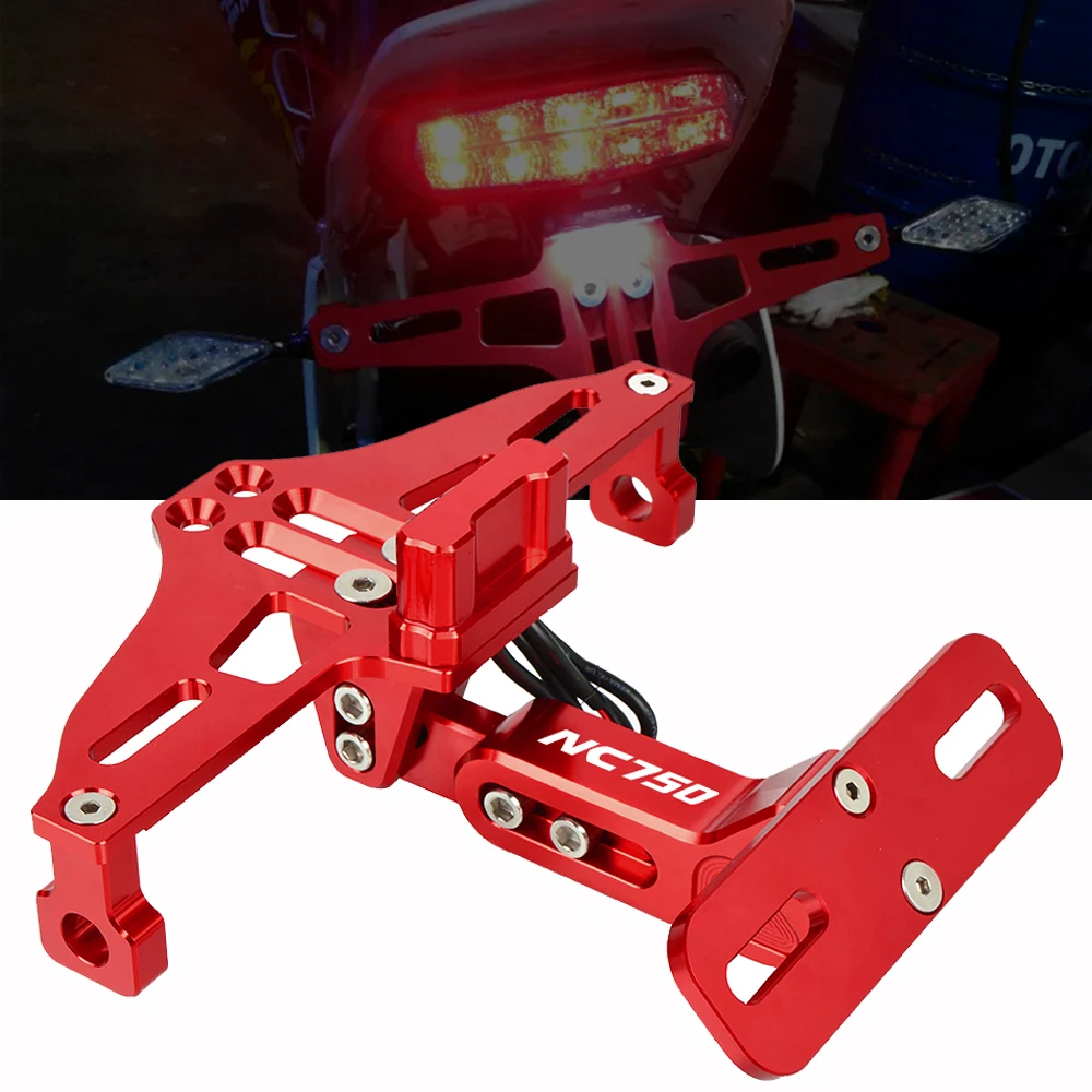 

For Honda NC750X NC750 X NC750 NC 750 X 2018-2019 Motorcycle Adjustable Angle License Number Plate Frame Holder Bracket NC750