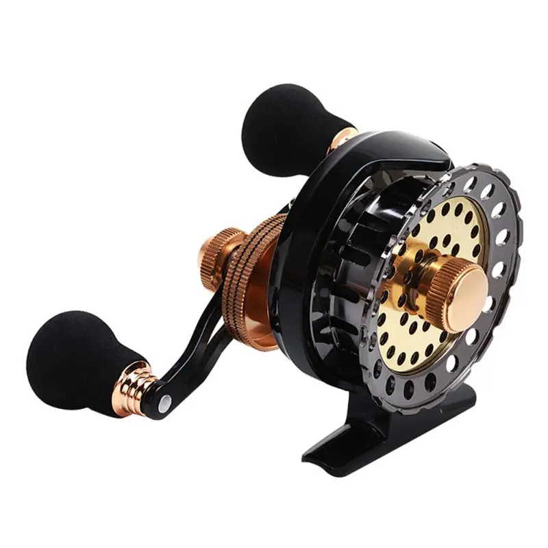 All Metal Fishing Reels Anti-slip Left / Right Hand Handle Front Raft Wheel Winter Ice Fishing Supplies 2