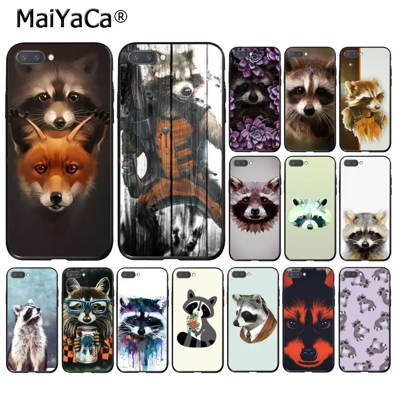 MaiYaCa чехол для телефона с рисунком животного енота Huawei Honor 8X 9 10 20 Lite 7A 8A 5A 7C 10i 9X Pro Play
