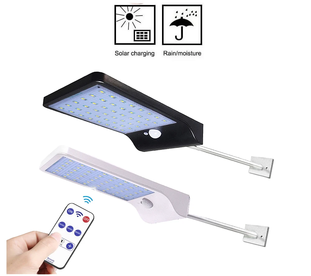 

remote Solar Light 36/48 LED garden Wall solar Lamp PIR Sensor Motion 3 Mode Emergency security lights spot floodlights