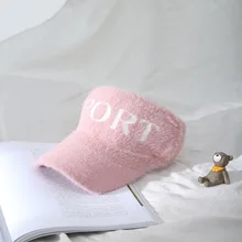 Женские однотонные спортивные козырьки шляпы с буквенным принтом, бейсбольная кепка s, мягкая кашемировая Кепка, Женская Спортивная Кепка с козырьком для улицы