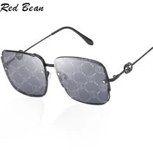 Модные квадратные солнцезащитные очки для женщин, большие градиентные зеркальные солнцезащитные очки для женщин, брендовые металлические женские очки UV400