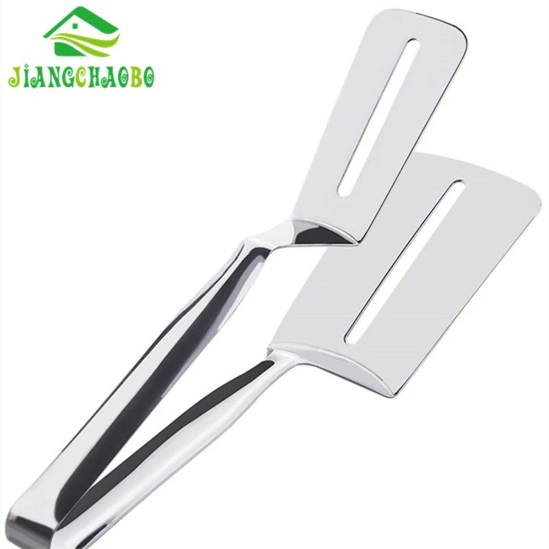 304STAINLESS STEEL Frying Spatula SALAD TONGS BBQ Kitchen Cooking Food