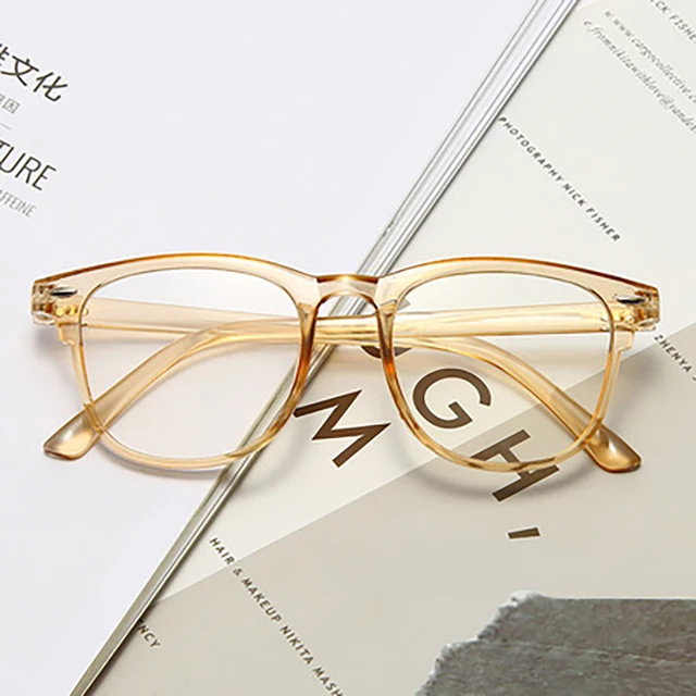 JIFANPAUL 2021 new anti-blue light flat mirror trendy rice nail glasses frame men and women round luxury shades vintage glasses 1957 Brown