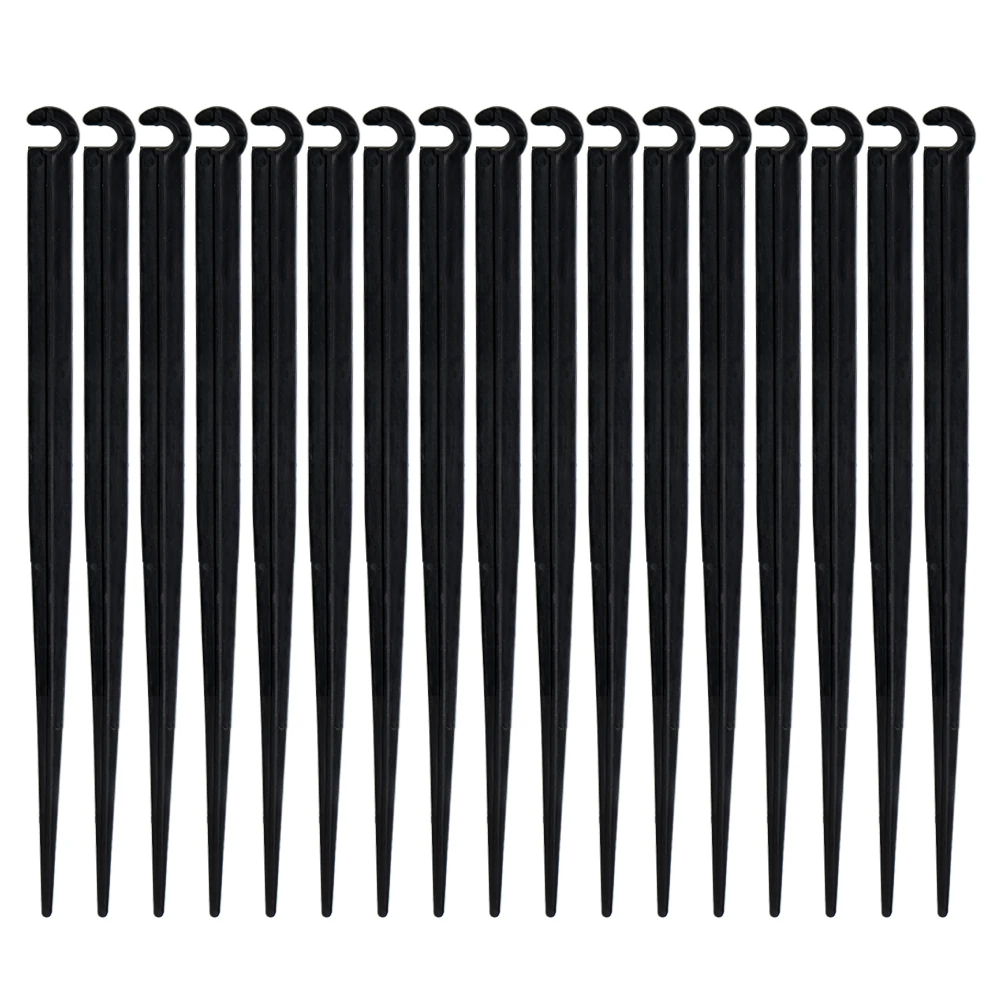 Drip Irrigation Stakes 50Pcs C- Shape Fixed Stems Holder Bracket for 4/7mm Drip Irrigation Pipe Inserting Ground