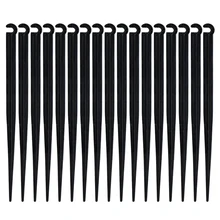 

50Pcs Irrigation Drip Support Stakes C- Shape Fixed Stems Holder Bracket for 4/7mm Drip Irrigation Pipe Inserting Ground