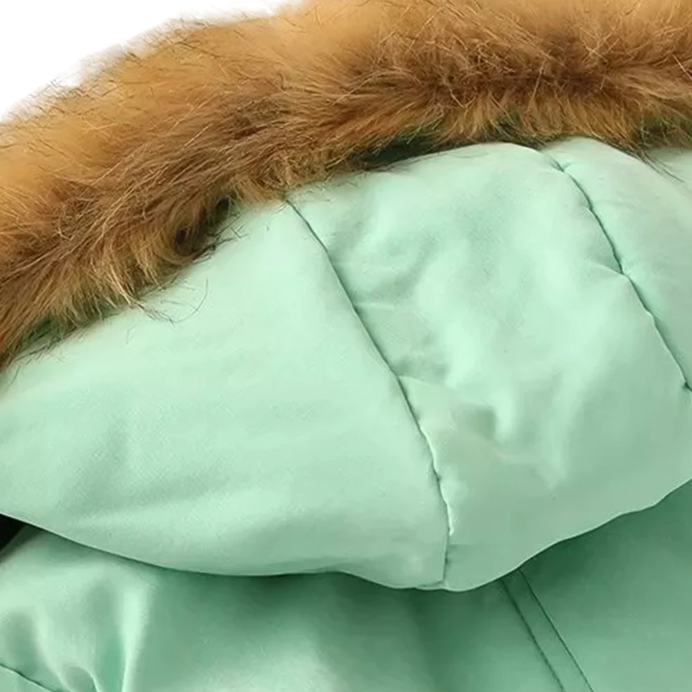 Wipalo Autumn Winter Plus Size Women Warm Solid Long Sleeve Long Coat Faux Fur Collar Hooded Zipper Button Lace Up Parka Outwear