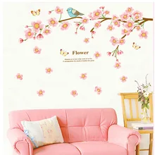 Романтический сезон Персиковый Цветок Ласточка гостиная художественное оформление стены в спальне наклейки пасторальный креативный zi zhan zhi JM7296
