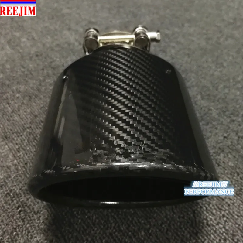 Овальный Наклонный Akrapovic выхлопной наконечник из углеродного волокна выхлопной наконечник punta de escape ponta de escape автомобильный Стайлинг
