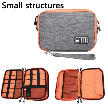 

New Waterproof Double Layer Cable Storage Bag USB Earphone Case Gigital Organizador Electronic Organizer Gadget Travel Bag