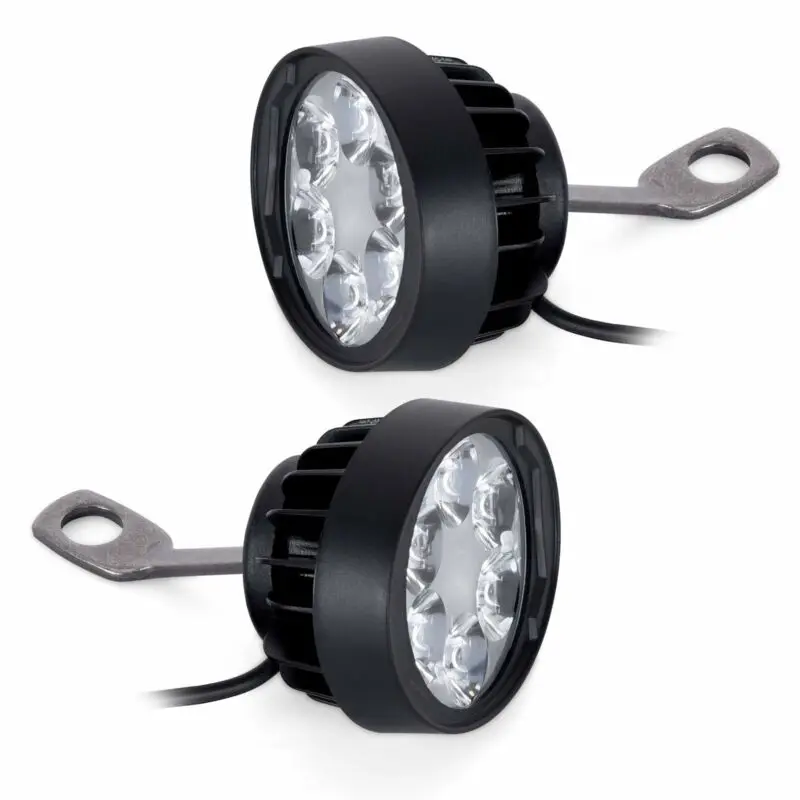 2 шт. мотоциклетные фары Противотуманные фары универсальные 6-LEDs 12V 3000lm белый 6000-6500K фары аксессуары